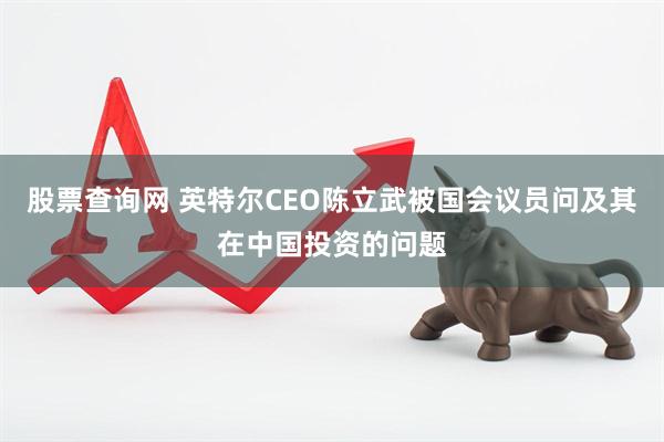 股票查询网 英特尔CEO陈立武被国会议员问及其在中国投资的问题